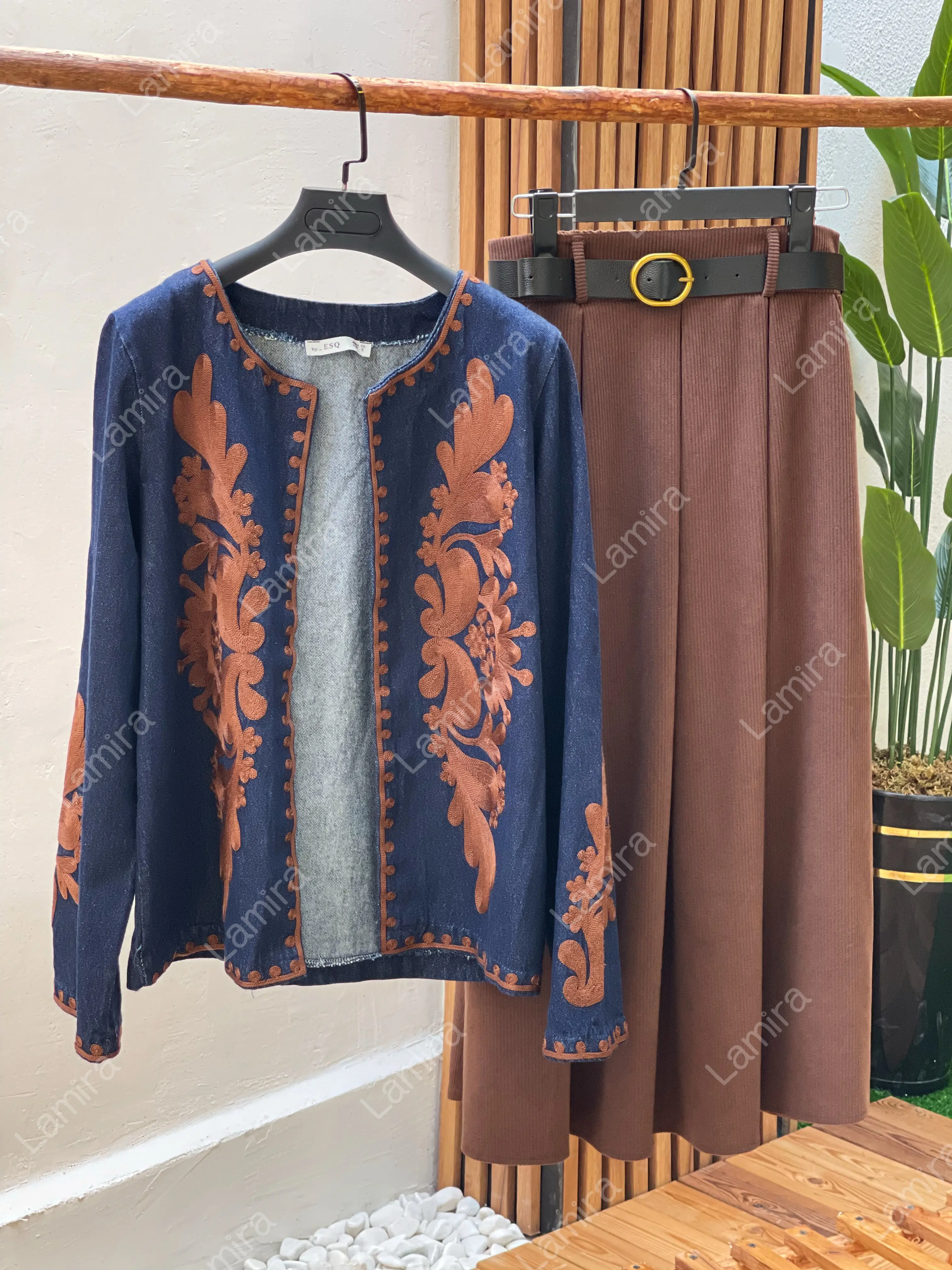 کت جین گلدوزی ترک طرح زارا